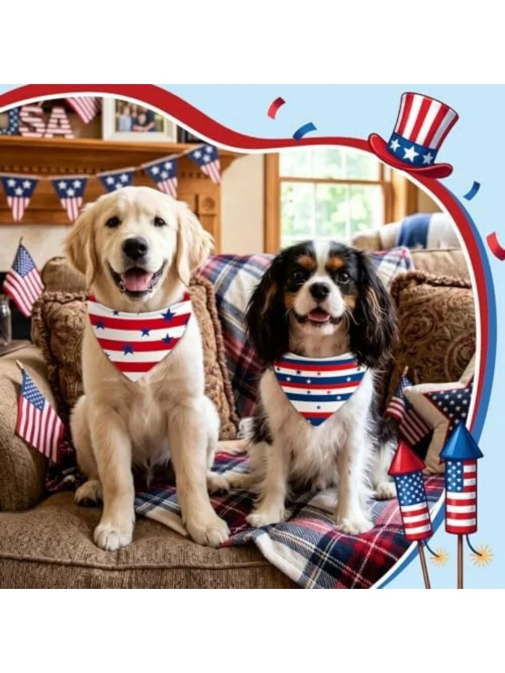 100 Pcs Veterans Day Dog Bandanas - Bulk for Small, Medium & Large Dogs